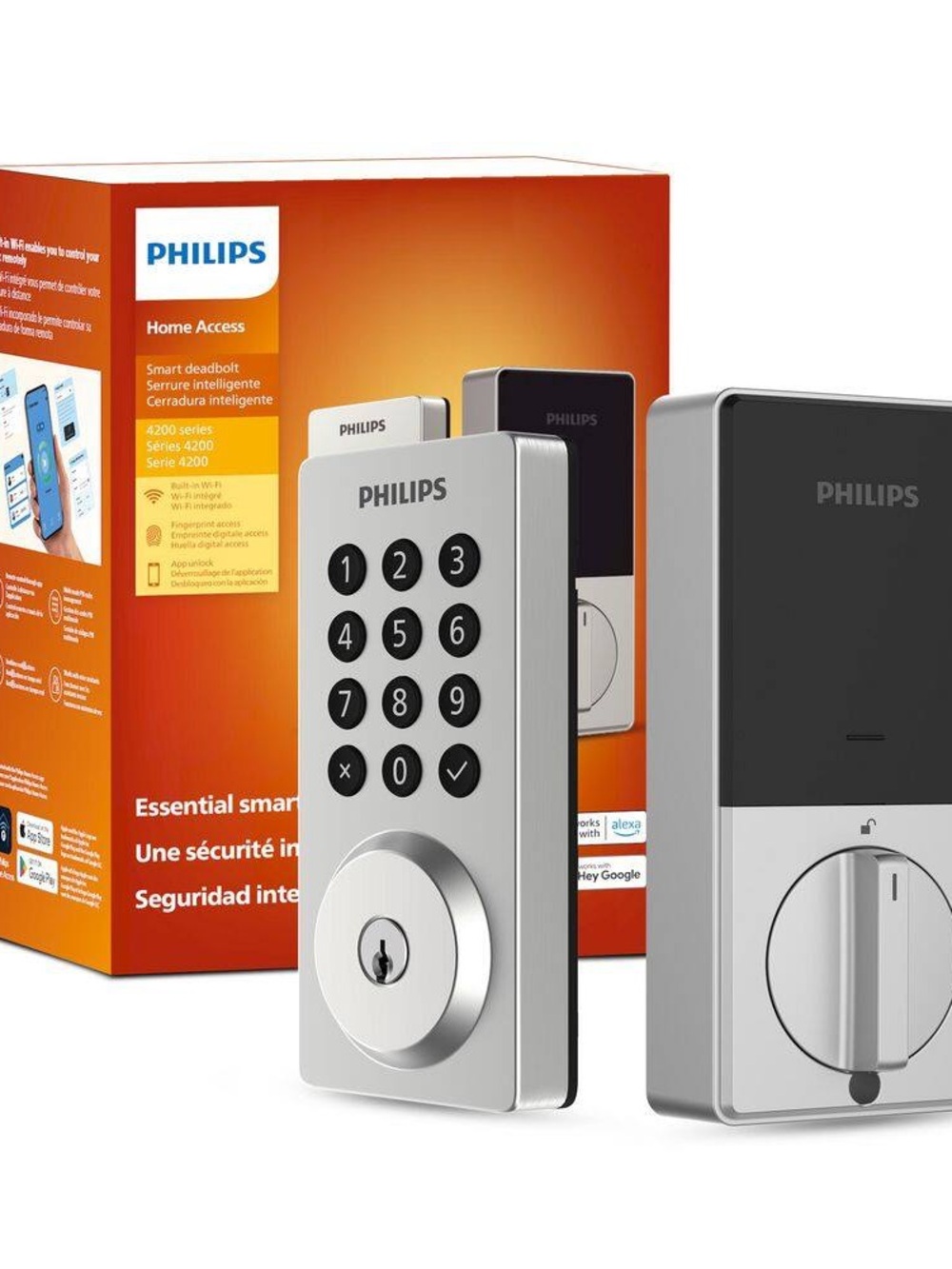 Philips 4200 Series Built-in Wi-Fi Fingerprint Keypad Smart Deadbolt